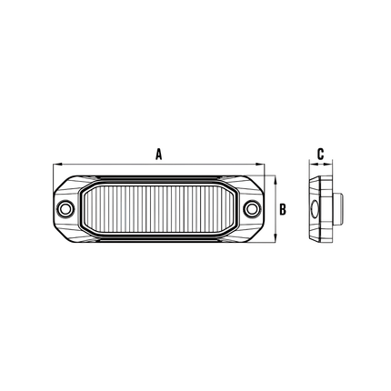 Roadvision RSM0604A LED Strobe Module - 10-30V Rectangle Surface Mount 12W Amber