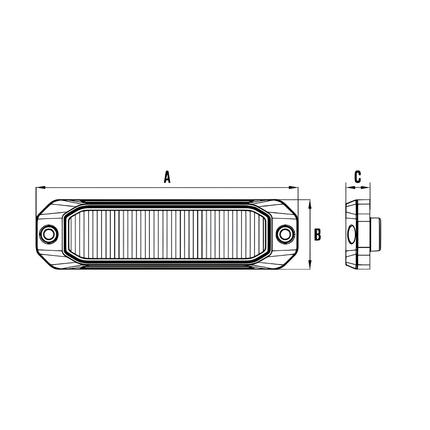 Roadvision RSM0606A LED Strobe Module - 10-30V Rectangle Surface Mount 18W Amber