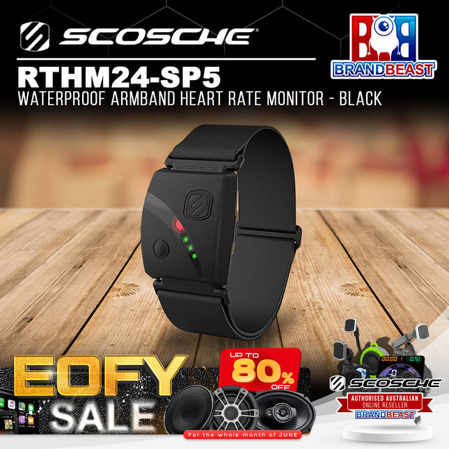 Scosche RTHM24-SP5 Waterproof Armband Heart Rate Monitor - Black