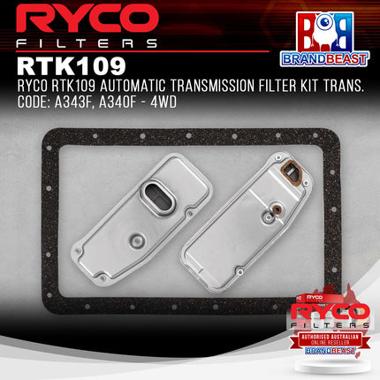 Ryco RTK109 Automatic Transmission Filter Kit Trans. Code: A343F, A340F - 4WD
