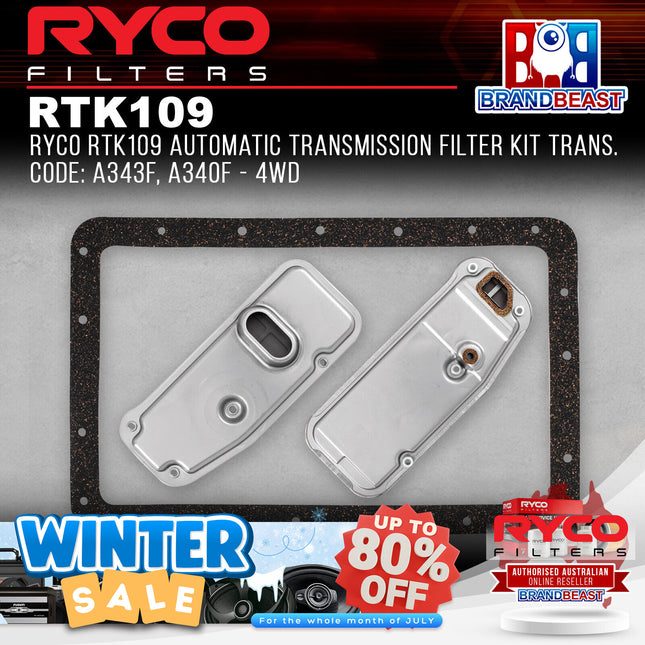 Ryco RTK109 Automatic Transmission Filter Kit Trans. Code: A343F, A340F - 4WD