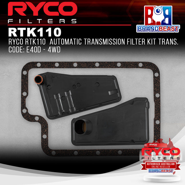 Ryco RTK110 Automatic Transmission Filter Kit Trans. Code: E40D - 4WD