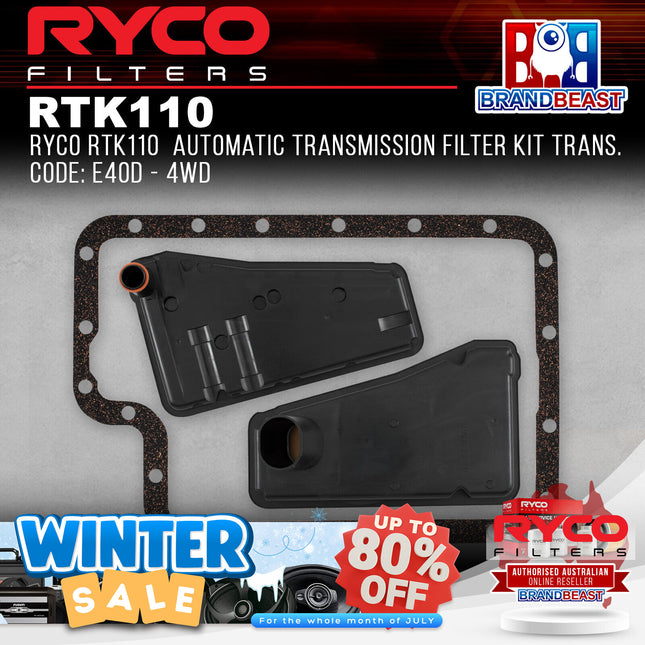 Ryco RTK110 Automatic Transmission Filter Kit Trans. Code: E40D - 4WD