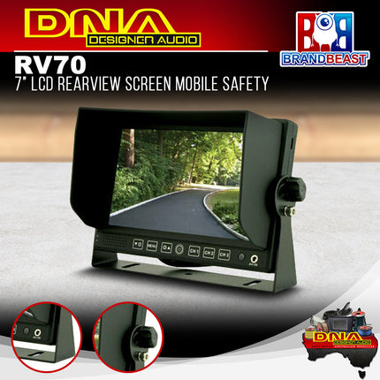 DNA RV70 7" 3-Channel LCD Rearview Screen