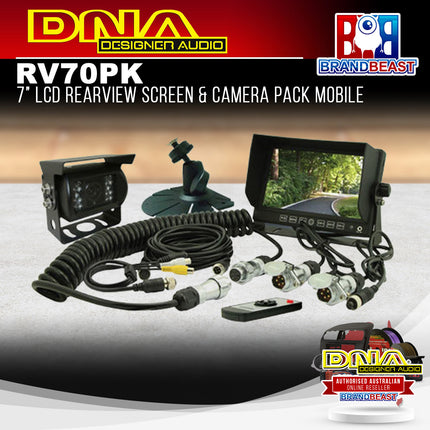 DNA RV70PK 7" 3-Channel LCD Rearview Screen & CCD Camera Pack