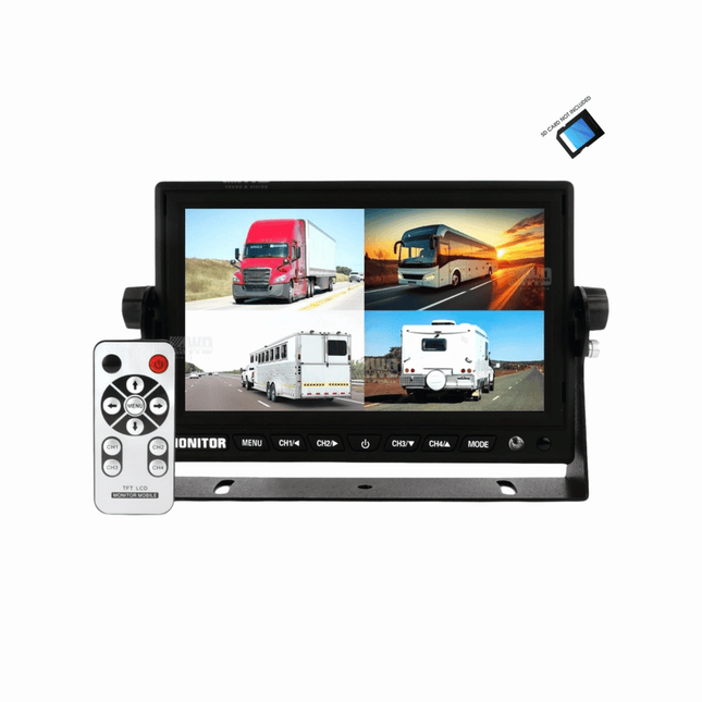 DNA RV74B-AHD-DVR 7 Inch LCD 4 Channel Quad Rearview Screen