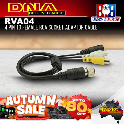 DNA RVA04 4 Pin To Female RCA Adaptor Cable