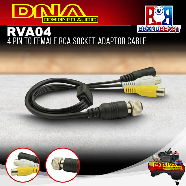 DNA RVA04 4 Pin To Female RCA Adaptor Cable