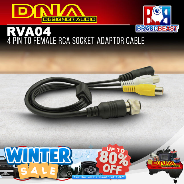DNA RVA04 4 Pin To Female RCA Adaptor Cable