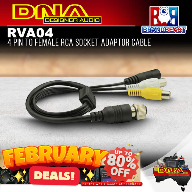 DNA RVA04 4 Pin To Female RCA Adaptor Cable