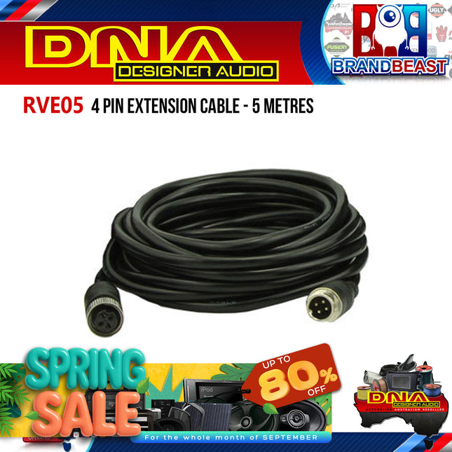 DNA RVE05 5m 4 Pin Extension Cable