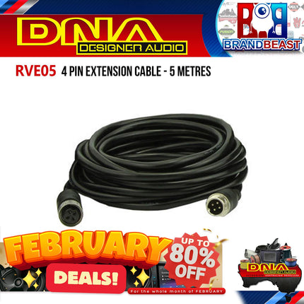 DNA RVE05 5m 4 Pin Extension Cable