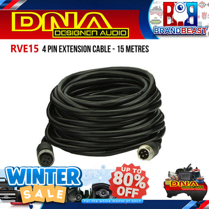 DNA RVE15 15m 4 Pin Extension Cable