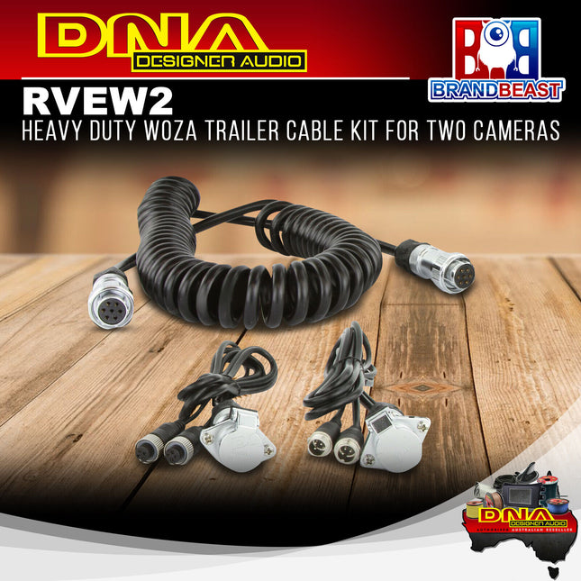 DNA RVEW2 Heavy Duty WOZA Trailer Cable Kit For Two Cameras