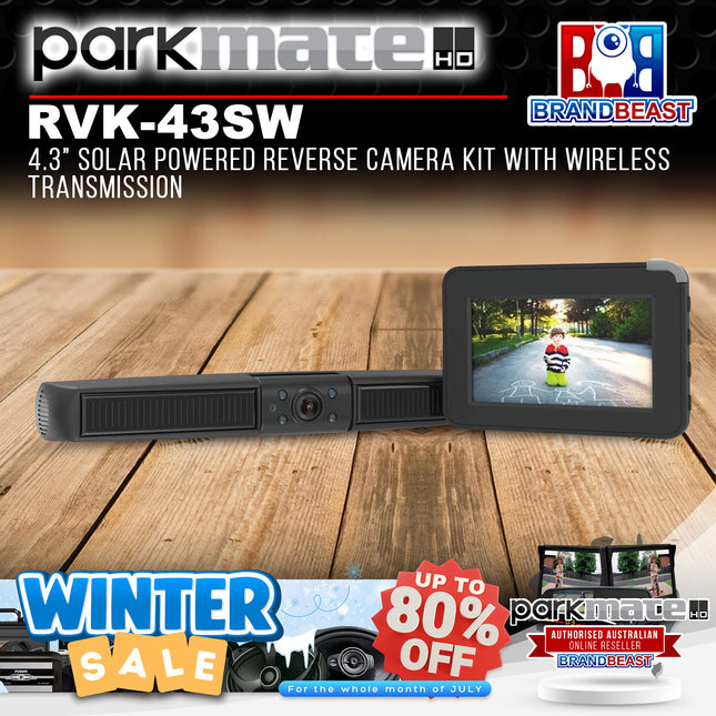 Parkmate RVK-43SW 4.3" Solar Powered Reverse Camera Kit w/ Wireless Transmission