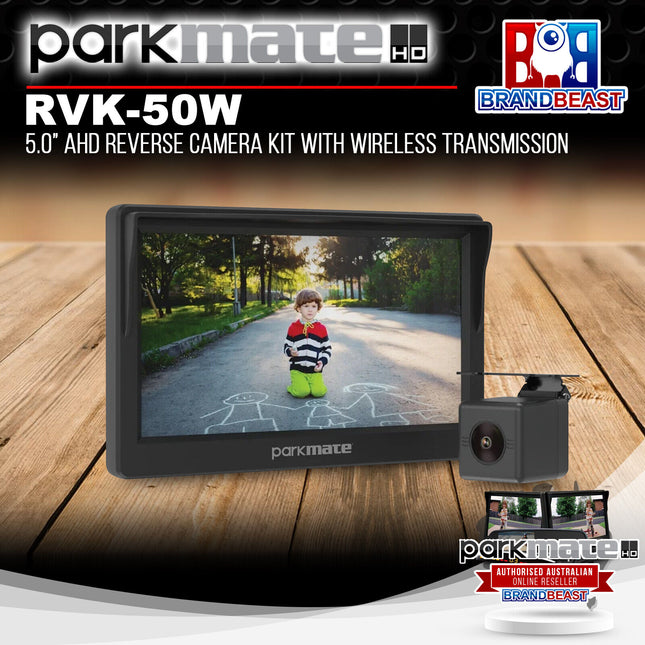 Parkmate RVK-50W 5.0" AHD Reverse Camera Kit with Wireless Transmission