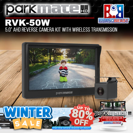 Parkmate RVK-50W 5.0" AHD Reverse Camera Kit with Wireless Transmission