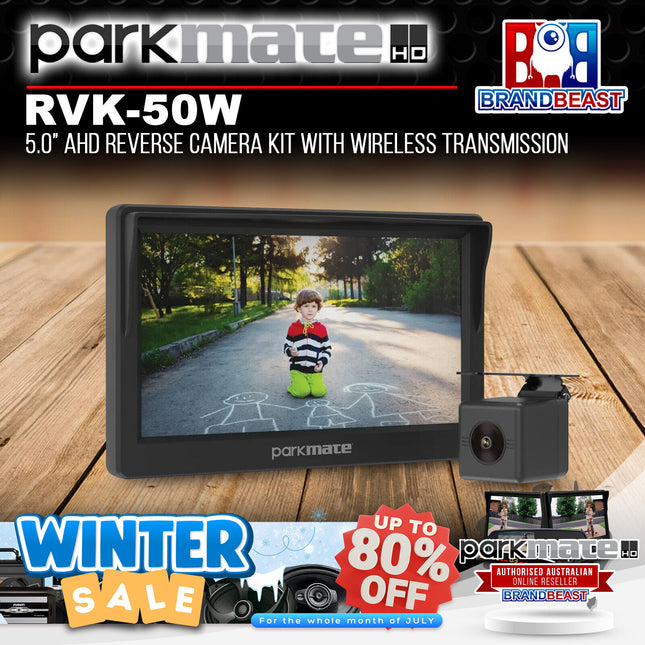 Parkmate RVK-50W 5.0" AHD Reverse Camera Kit with Wireless Transmission