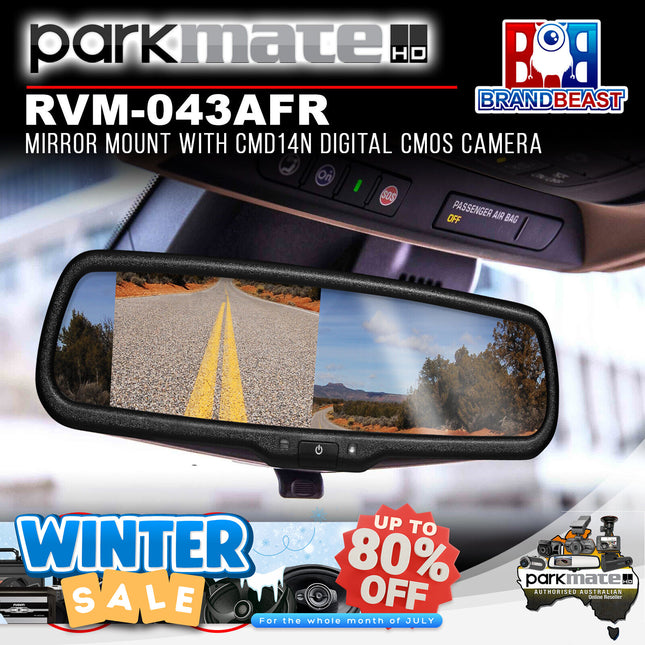 Parkmate RVM-043AFR Mirror Mount with CMD14N Digital CMOS Camera