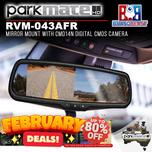 Parkmate RVM-043AFR Mirror Mount with CMD14N Digital CMOS Camera