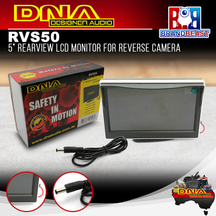 DNA RVS50 5" LCD Rearview Monitor