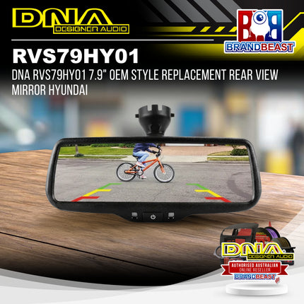 DNA RVS79HY01 7.9" OEM Style Replacement Rear View Mirror Hyundai