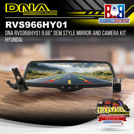 DNA RVS966HY01 9.66" OEM Style Mirror and Camera Kit Hyundai