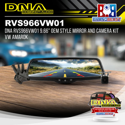 DNA RVS966VW01 9.66" OEM Style Mirror and Camera Kit VW Amarok