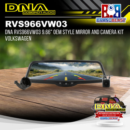 DNA RVS966VW03 9.66" OEM Style Mirror and Camera Kit Volkswagen