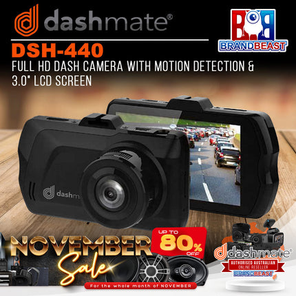 Dashmate DSH-440 Full HD Dash Camera with Motion Detection & 3.0" LCD Screen