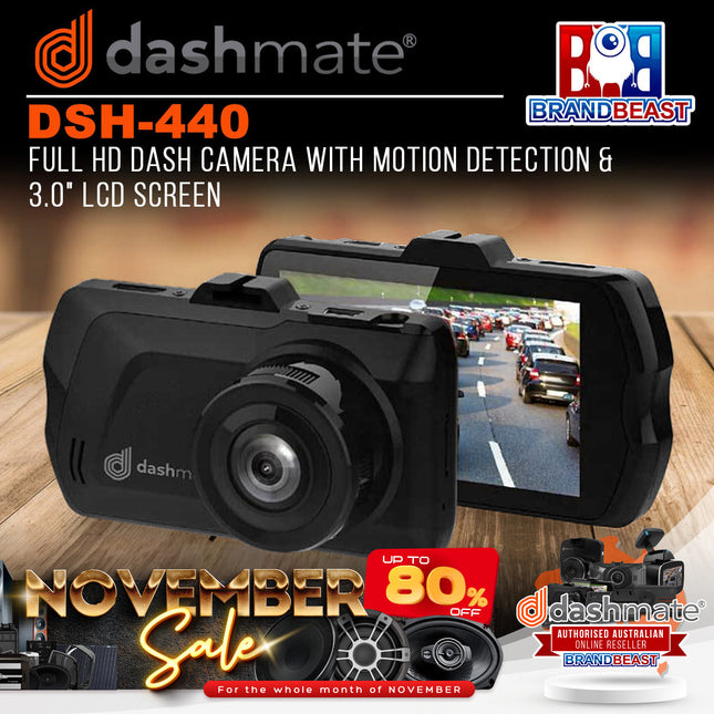 Dashmate DSH-440 Full HD Dash Camera with Motion Detection & 3.0" LCD Screen