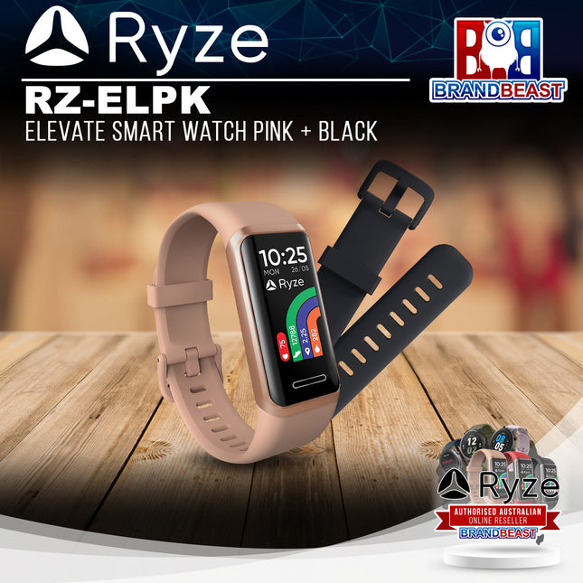 Ryze RZ-ELPK Elevate Smart Watch Pink + Black