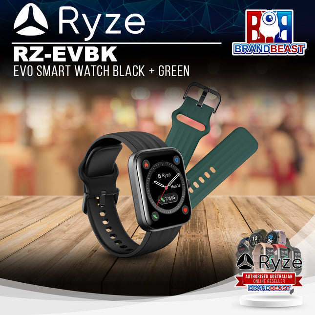 Ryze RZ-EVBK Evo Smart Watch Black + Green