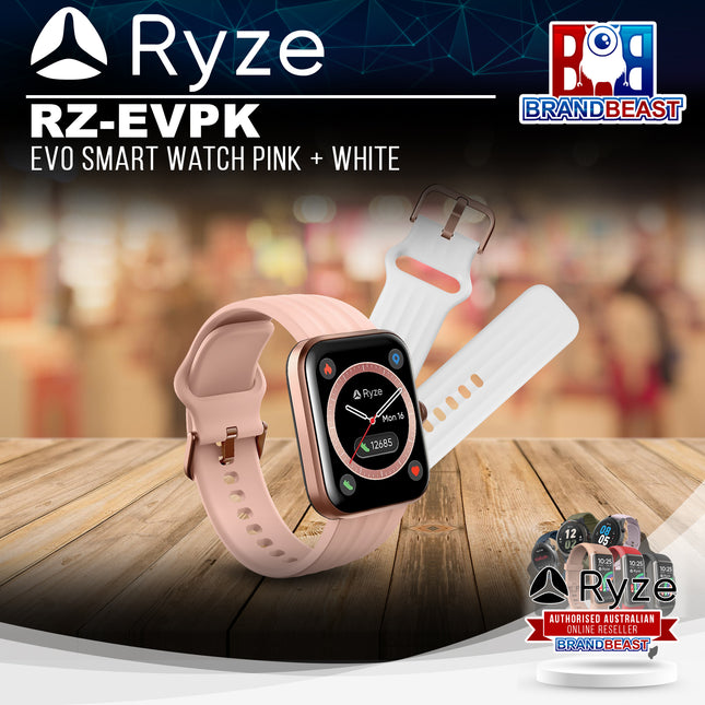 Ryze RZ-EVPK Evo Smart Watch Pink + White