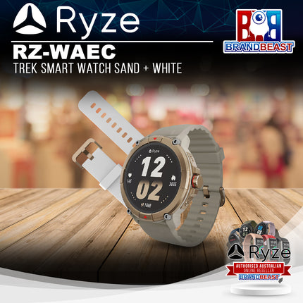 Ryze RZ-WAEC Trek Smart Watch Sand + White