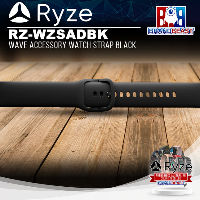 Ryze RZ-WZSADBK Wave Accessory Watch Strap Black