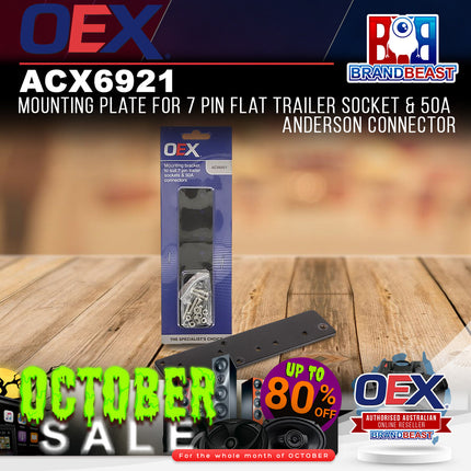 OEX ACX6921 Mounting Plate For 7 Pin Flat Socket & 50A Anderson Connector
