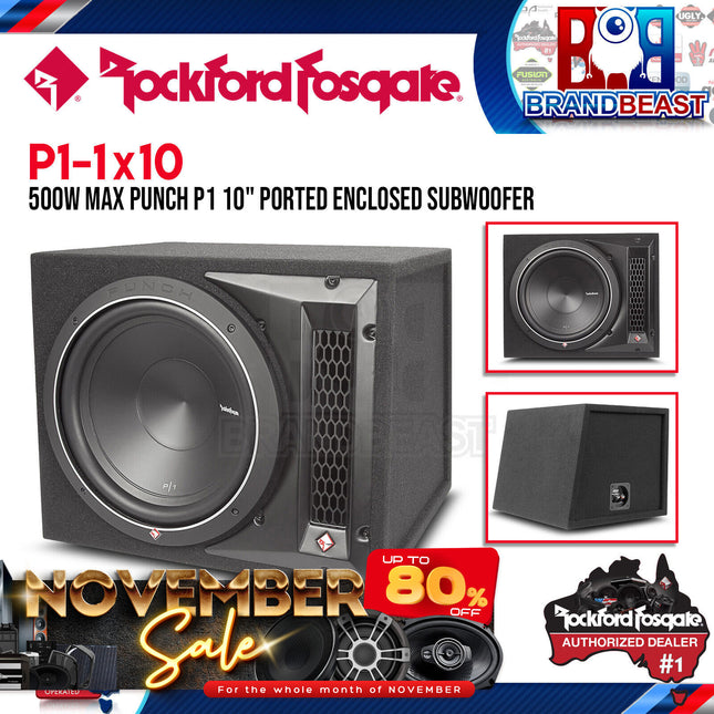 Rockford Fosgate P1-1X10 Punch Single P1 10" Loaded Enclosure