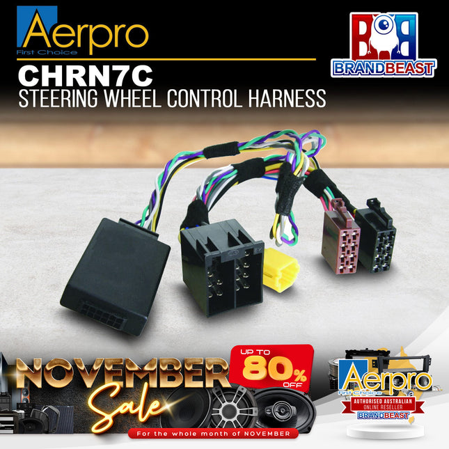 Aerpro CHRN7C Steering Wheel Control Harness Suit Renault With Dash Display