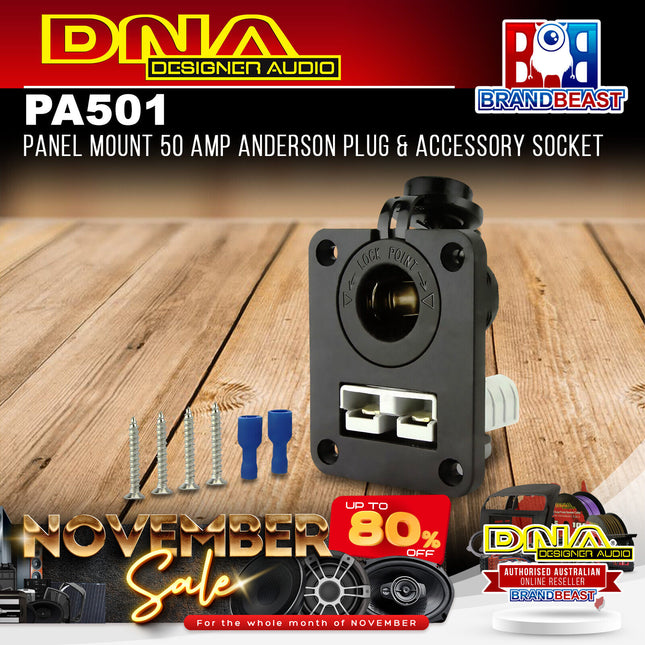 DNA PA501 Panel Mount 50 Amp Anderson Plug & Accessory Socket