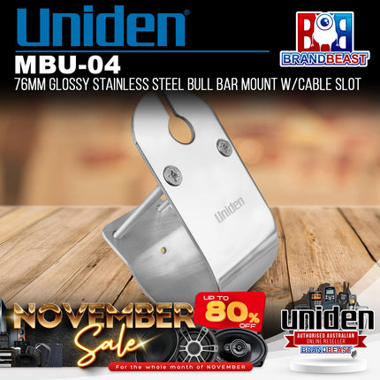 Uniden MBU-04 Antenna Mounting Bracket 76mm Wrap Around Bull Bar Mount
