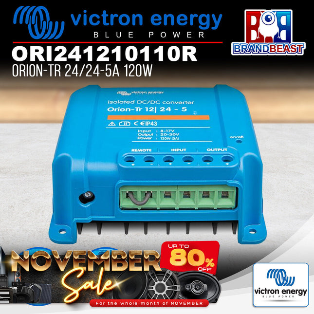 Victron Energy ORI242410110R 120W 24/24-5A Orion-Tr Isolated DC-DC Converter