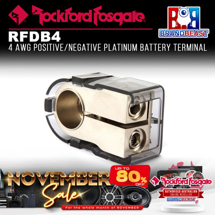 Rockford Fosgate RFDB4 4 AWG Positive/Negative Battery Terminal