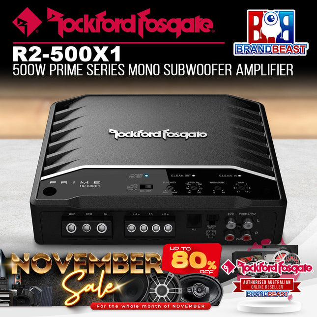 Rockford Fosgate R2-500X1 Prime 500 Watt Mono Amplifier