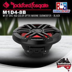 Rockford Fosgate M1D4-8B M1 8" DVC 4Œ© Color Optix Marine Subwoofer - Black