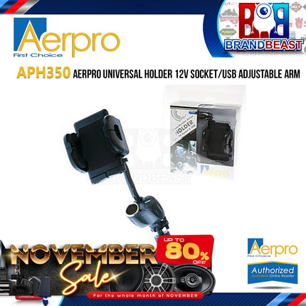 Aerpro A9444532 Universal Holder 12V Usb Adjust Aph350