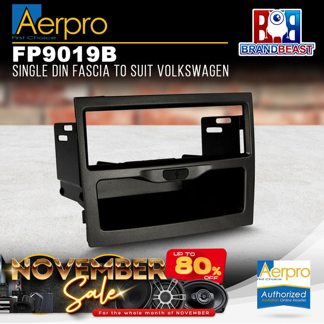 Aerpro FP9019B Single DIN Facia Kit with USB to Suit Holden