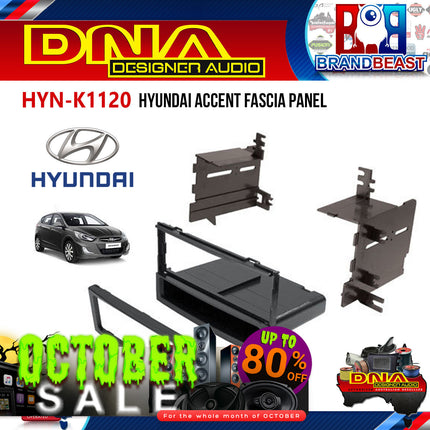 DNA HYN-K1120 Single DIN Fascia Panel to Suit Hyundai Accent