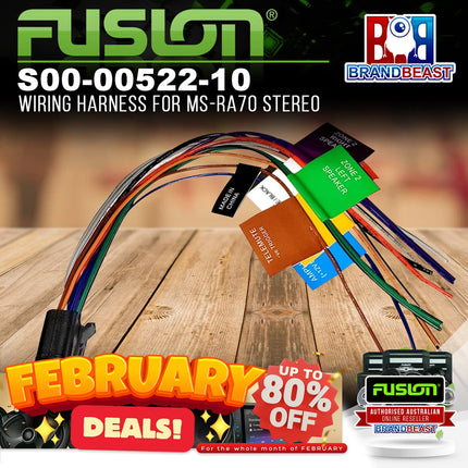 Fusion S00-00522-10 Wiring Harness For MS-RA70 Stereo