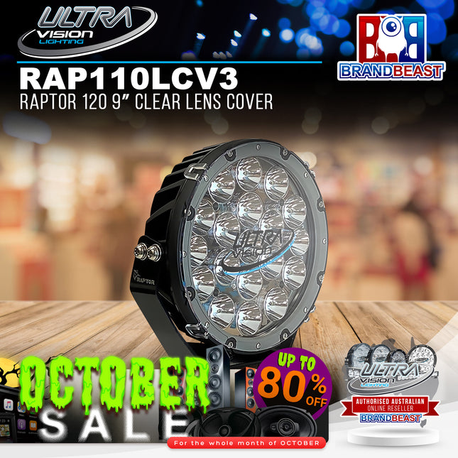 Ultra Vision Lighting RAP110LCV3 Raptor 120 9" Clear Lens Cover